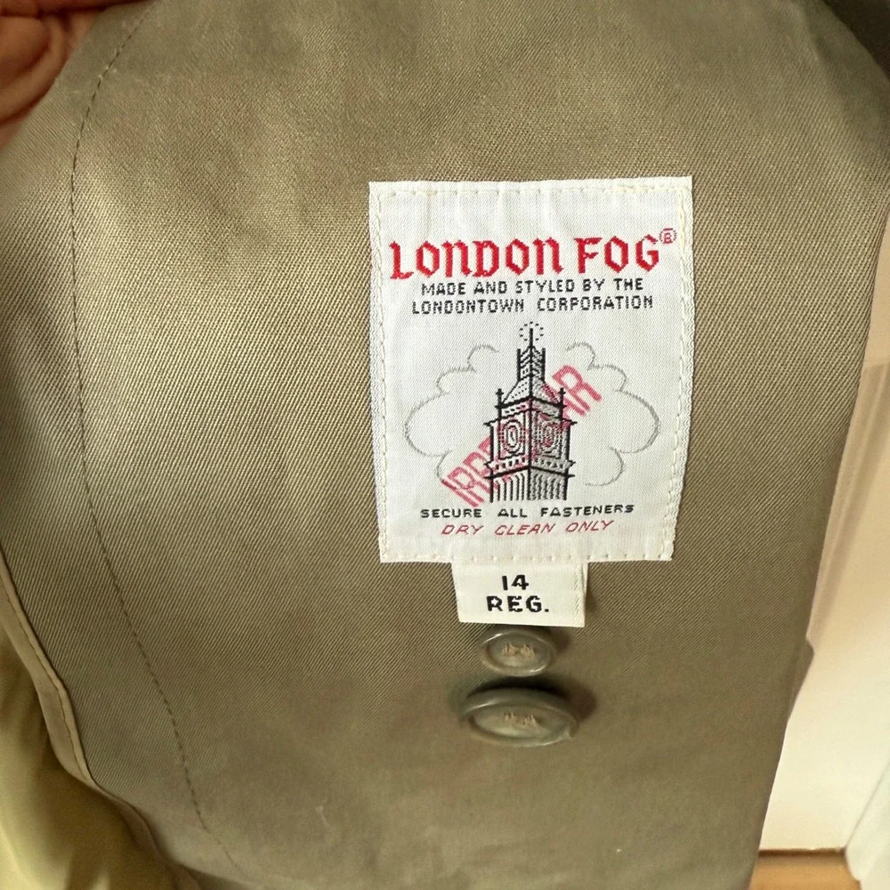 Vintage‎ London Fog green trenchcoat